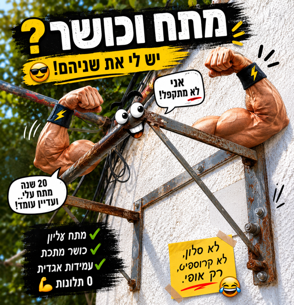 תמונה של מתח ברזל: גם אם הוא כבר חלוד עדיין הוא מצוין, עובדים עם מה שיש הכי חשוב זה להתמיד